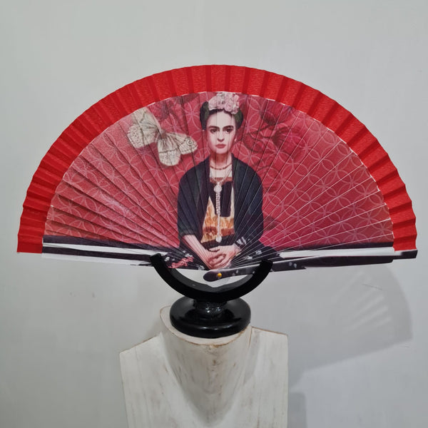 Abanico SF-1043 Frida Kalo Rojo