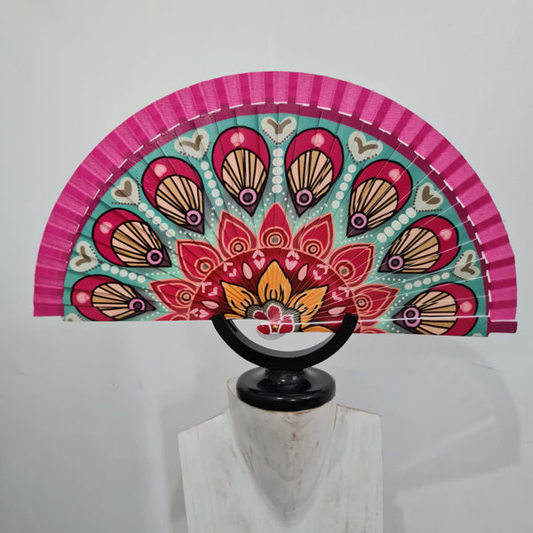 Abanico SF-471 Mandala rosa