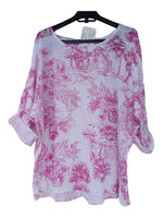 BLUSA DE ESTAMPADO FLORAL ROSA 2066