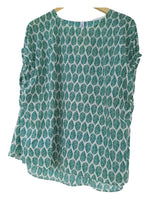 BLUSA DE PLUMAS VERDE HOJA 24113