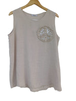 Blusa sin mangas beige 25670