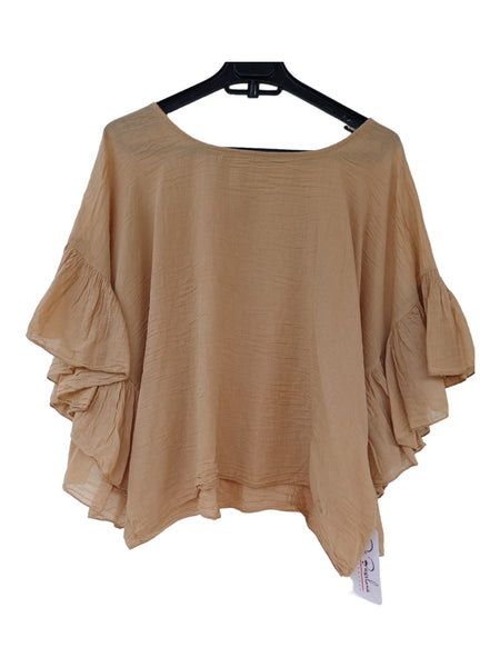 BLUSA CORTA COLOR BEIGE 31280