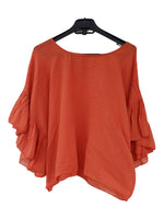 BLUSA CORTA COLOR LADRILLO 31280