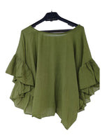 BLUSA CORTA COLOR VERDE 31280