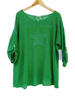 Blusa  lino manga larga 80502