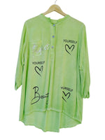 Blusa algodón lentejuela manga larga