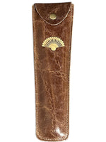 Estuche  abanico cuero 700350-1