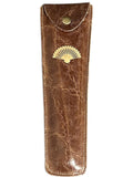 Estuche  abanico cuero 700350-1