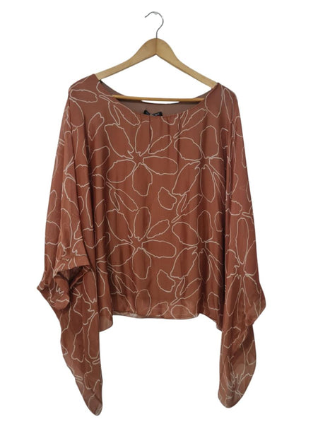 Blusa manga corta seda 5115