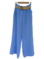 Pantalón lino cinturón 5056