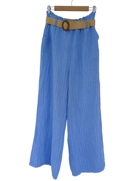 Pantalón lino cinturón 5056