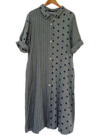 Vestido largo camisero lino 6850