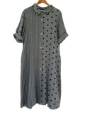 Vestido largo camisero lino 6850