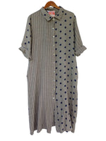 Vestido largo camisero lino 6850