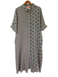 Vestido largo camisero lino 6850