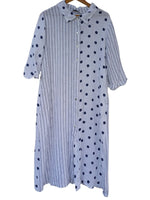 Vestido largo camisero lino 6850