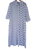 Vestido largo camisero lino 6850