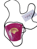 Estuche  abanico cuero pequeño