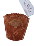 Estuche  abanico cuero pequeño