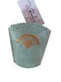 Estuche  abanico cuero pequeño